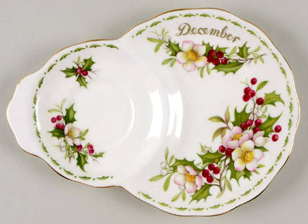 Flower of The Month (Newer, Montrose) Plate for Dessert Plate & Cup Set