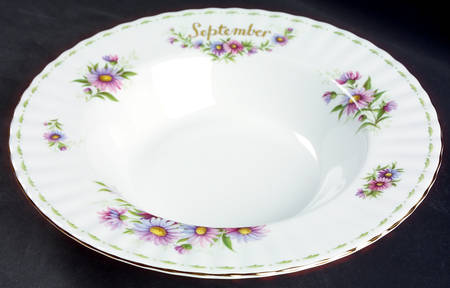 Flower of The Month (Newer, Montrose) Large Rim Soup Bowl