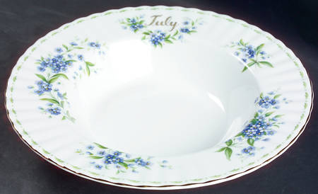 Flower of The Month (Newer, Montrose) Large Rim Soup Bowl
