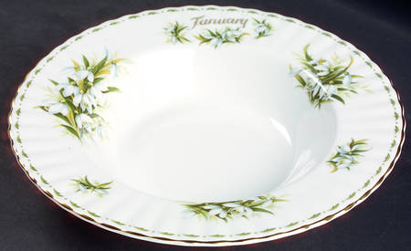 Flower of The Month (Newer, Montrose) Large Rim Soup Bowl