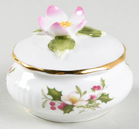 Flower of The Month (Newer, Montrose) 1" Round Box & Lid