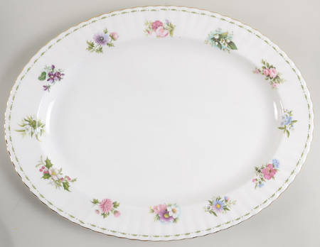 Flower of The Month (Newer, Montrose) 16" Oval Serving Platter