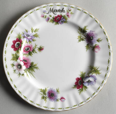 Flower of The Month (Newer, Montrose) Salad Plate