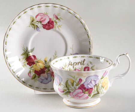 Flower of The Month (Newer, Montrose) Breakfast Cup & Saucer Set