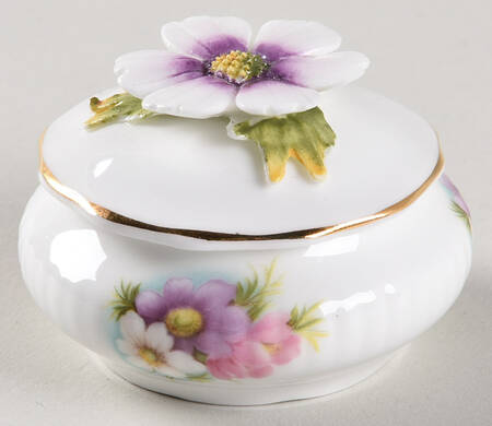 Flower of The Month (Newer, Montrose) 1" Round Box & Lid