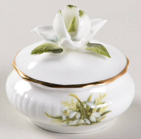 Flower of The Month (Newer, Montrose) 1" Round Box & Lid