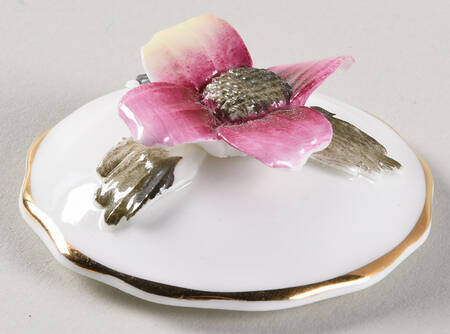 Flower of The Month (Newer, Montrose) Lid for 1" Round Box