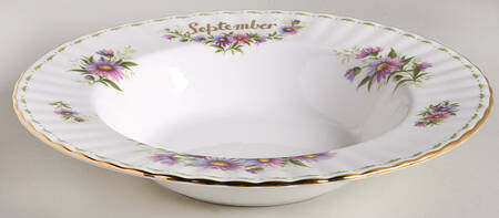 Flower of The Month (Newer, Montrose) Large Rim Soup Bowl