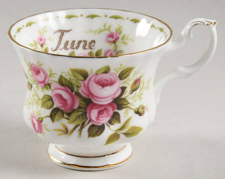 Flower of The Month (Newer, Montrose) Footed Demitasse Cup