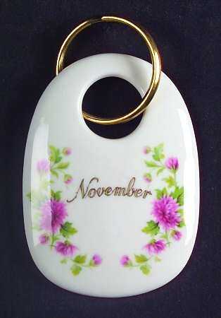 Flower of The Month (Newer, Montrose) Key Ring