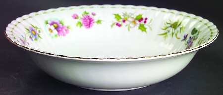 Flower of The Month (Newer, Montrose) 9" Round Vegetable Bowl