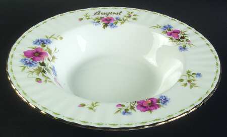 Flower of The Month (Newer, Montrose) Large Rim Soup Bowl