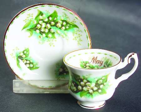Flower of The Month (Newer, Montrose) Footed Toy Cup and Saucer Set