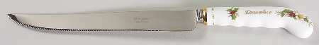 Flower of The Month (Newer, Montrose) Cake Knife/Server with Stainless Blade