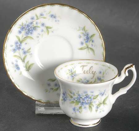 Flower of The Month (Newer, Montrose) Footed Toy Cup and Saucer Set