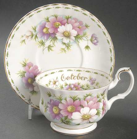 Flower of The Month (Newer, Montrose) Breakfast Cup & Saucer Set
