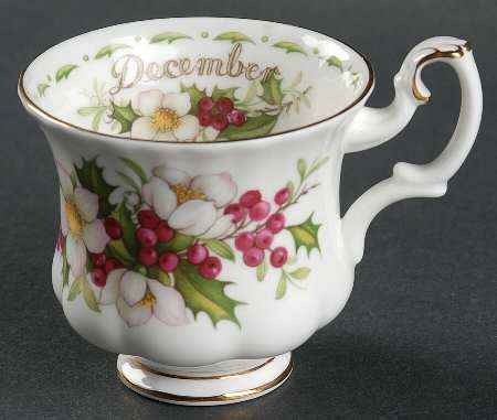 Flower of The Month (Newer, Montrose) Footed Demitasse Cup