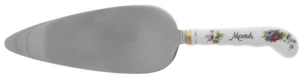 Flower of The Month (Newer, Montrose) Pie Server with Stainless Blade