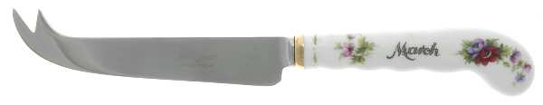 Flower of The Month (Newer, Montrose) Cheese Knife with Stainless Blade