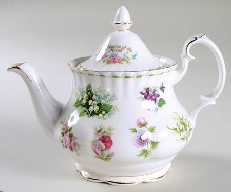 Flower of The Month (Newer, Montrose) Teapot & Lid