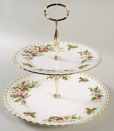 Flower of The Month (Newer, Montrose) 2 Tier Serving Plate (Dinner Plate & Salad Plate)
