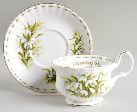 Flower of The Month (Newer, Montrose) Breakfast Cup & Saucer Set
