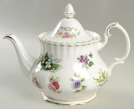 Flower of The Month (Newer, Montrose) Teapot & Lid