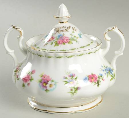 Flower of The Month (Newer, Montrose) Sugar Bowl & Lid