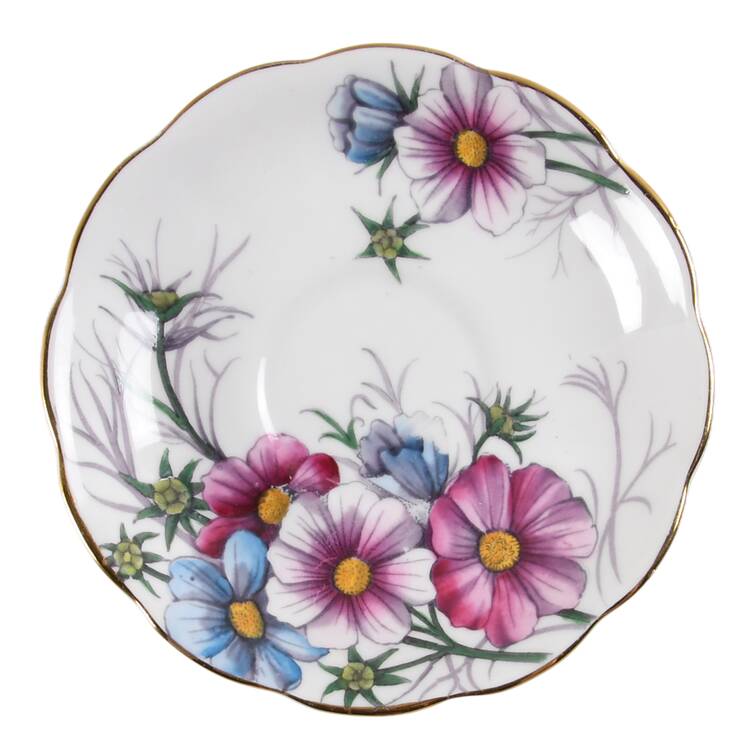 Flower of The Month (Older, Hampton) Saucer for Footed Cup by Royal Albert