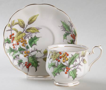Flower of The Month (Older, Hampton) Footed Cup & Saucer Set