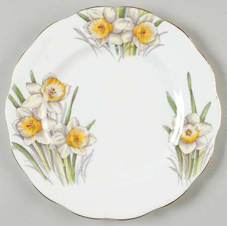 Flower of The Month (Older, Hampton) Salad Plate by Royal Albert