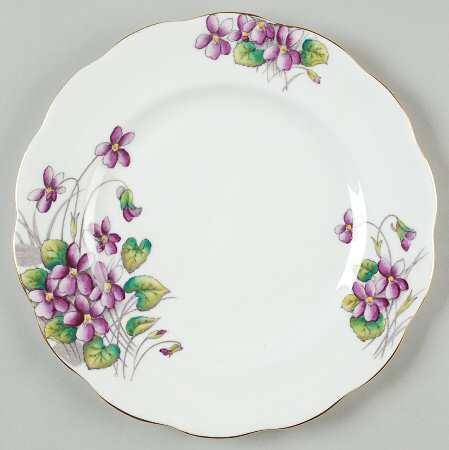 Flower of The Month (Older, Hampton) Salad Plate by Royal Albert