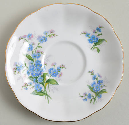 Forget Me Not Saucer for Footed Cup