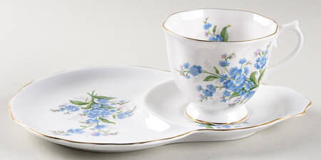 Forget Me Not Snack Plate & Cup Set