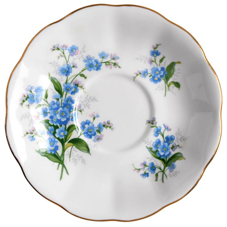 Forget Me Not Saucer for Footed Cup