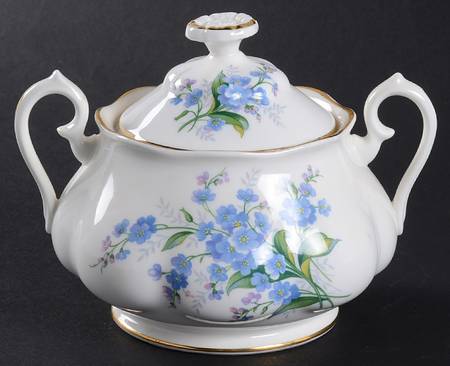 Forget Me Not Sugar Bowl & Lid