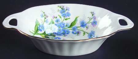 Forget Me Not Oval Sweet Meat Dish