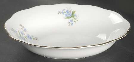 Forget Me Not 9" Oval Vegetable Bowl