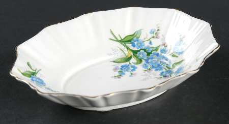Forget Me Not 5" Oval Sweet Meat Dish