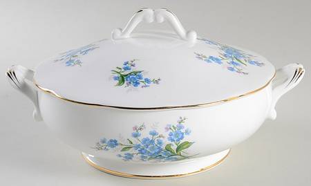 Forget Me Not Round Covered Vegetable