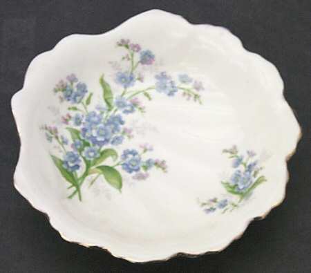 Forget Me Not Shell Shaped Dish