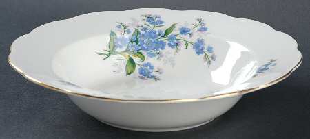 Forget Me Not Rim Soup Bowl