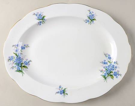 Forget Me Not 13" Oval Serving Platter