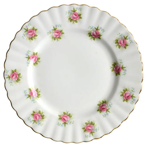 Forget Me Not Rose Dessert/Pie Plate