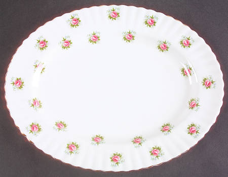Forget Me Not Rose 13" Oval Serving Platter