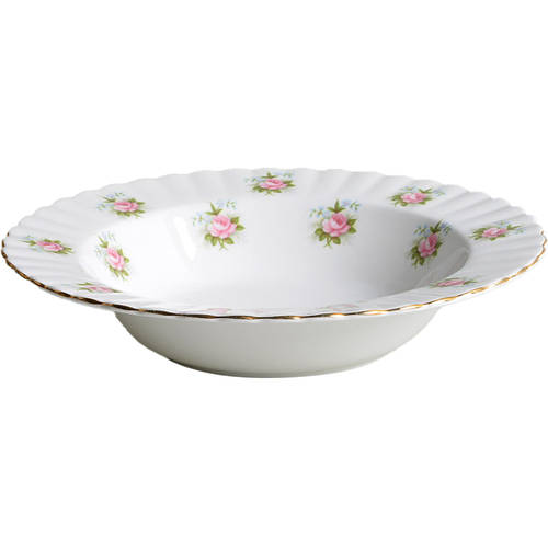 Forget Me Not Rose Rim Soup Bowl