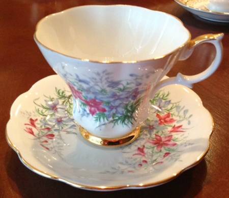 Friendship Series Footed Cup & Saucer Set