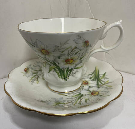 Friendship Series Footed Cup & Saucer Set