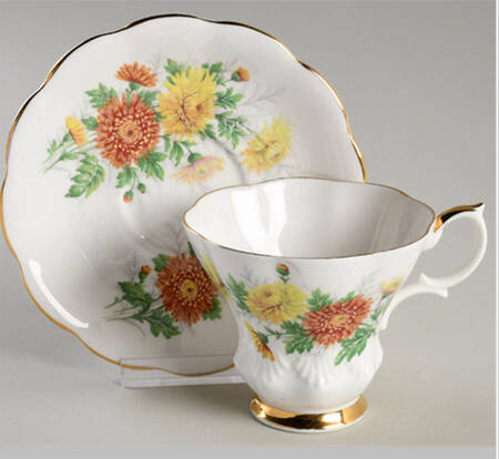 Friendship Series Footed Cup & Saucer Set