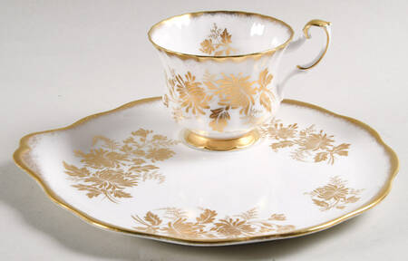 Golden Glory Snack Plate & Cup Set